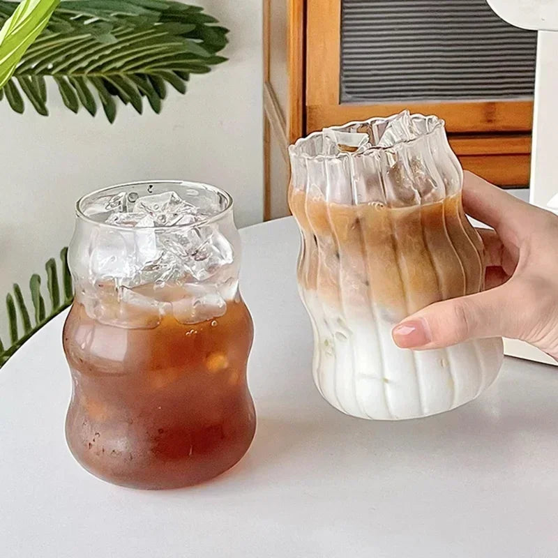 Klares Glas Tumbler Set 1 2 Stück hitzebeständig modern