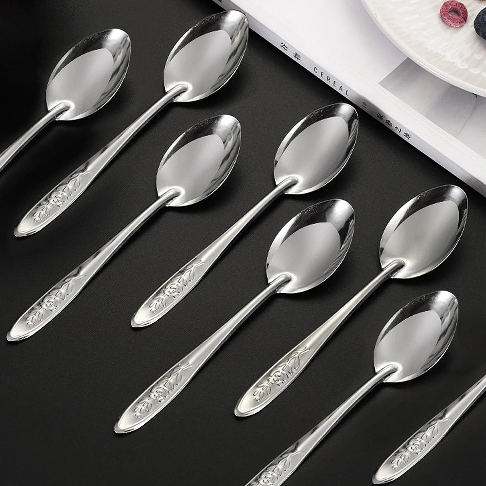 Vielseitige Edelstahl Löffel für Ramen Reis Salat und Küche