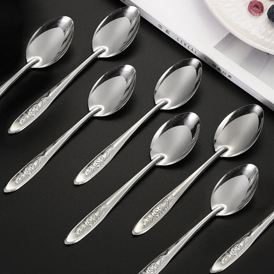 Vielseitige Edelstahl Löffel für Ramen Reis Salat und Küche