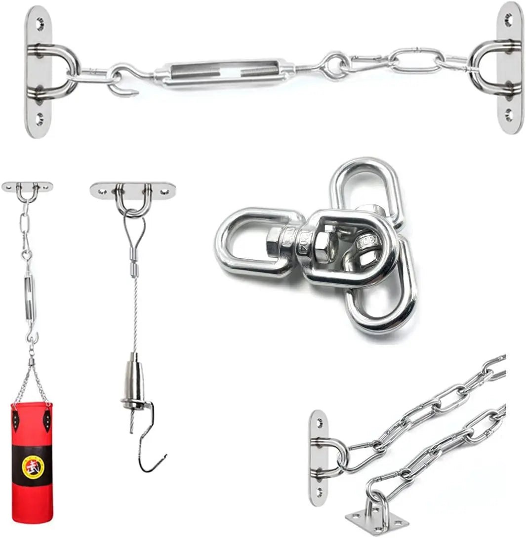 Robustes 3er Set drehbarer Edelstahl Karabinerhaken für vielfältige Zwecke