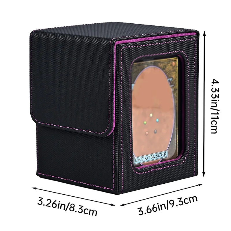 Kartendeckbox mit Sichtfenster und Magnetverschluss für 120 Karten