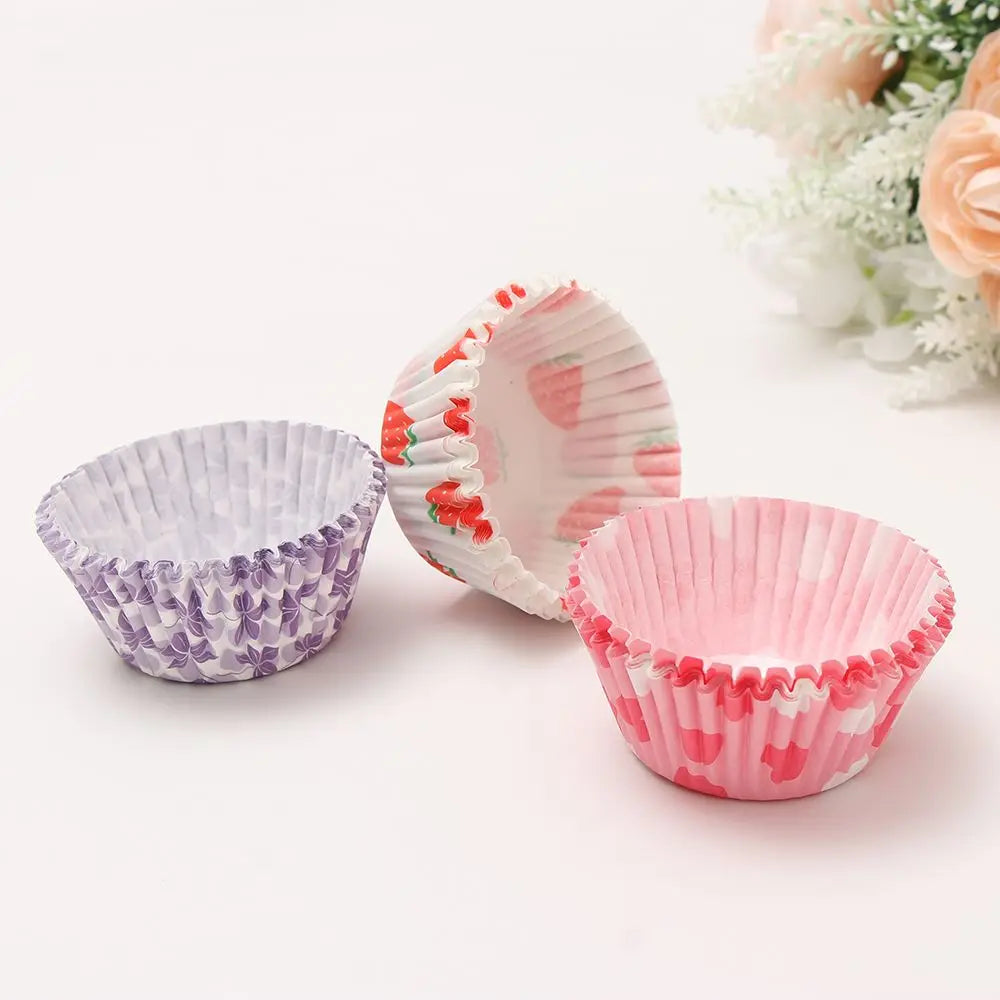 100 Stück Papier Cupcake Liner Muffin Backförmchen 7cm Durchmesser-Yabubest - Home & More