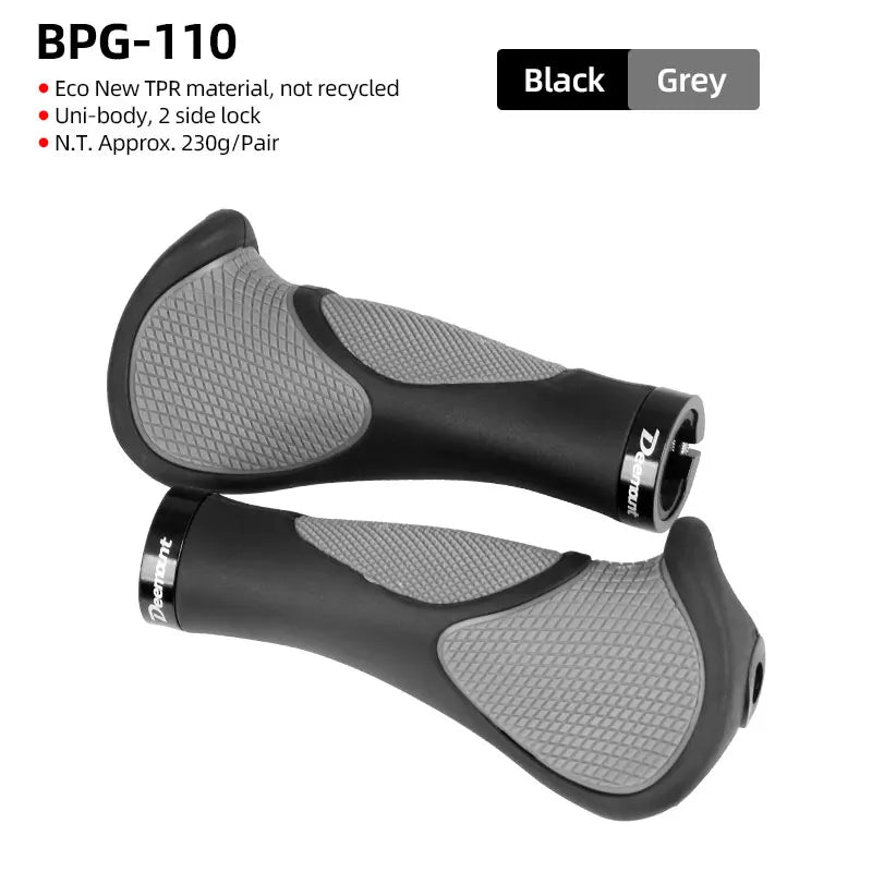 Ergonomische MTB Fahrradgriffe Schwarz-Grau, Profi Grip - Komfort, 1 Paar