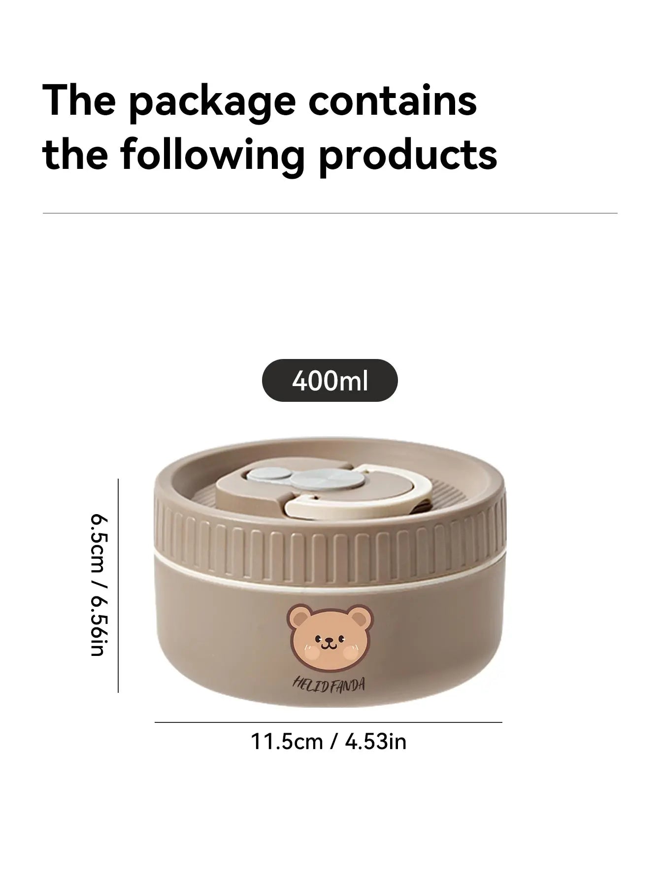 Thermische Brotdose Edelstahl niedlicher Bär tragbare Bento Box Kinder