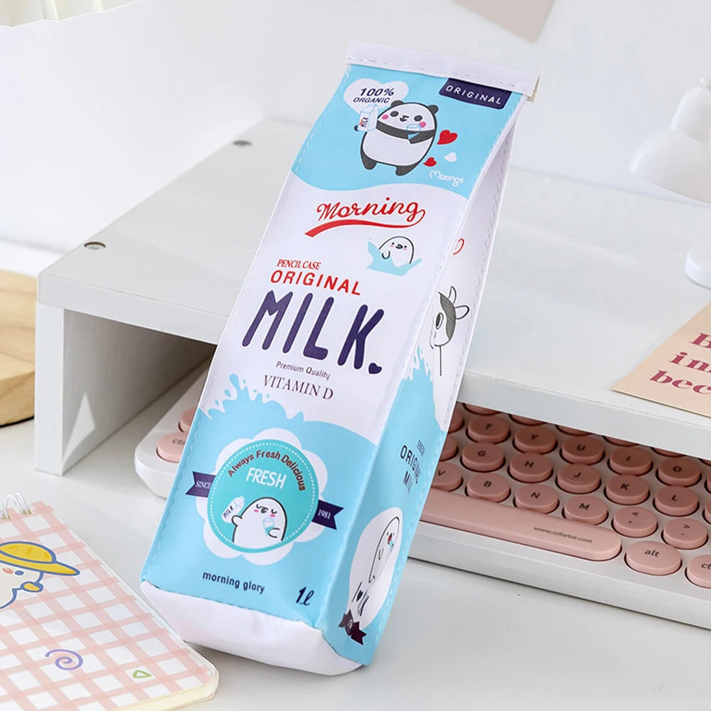Niedliche Milchflasche Bleistifttasche für Schule - Kinder 22x6cm
