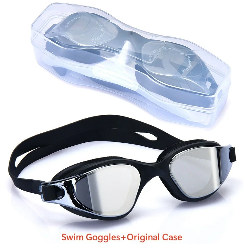 Professionelle Schwimmbrille mit Silikonrahmen und UV-Schutz für Erwachsene