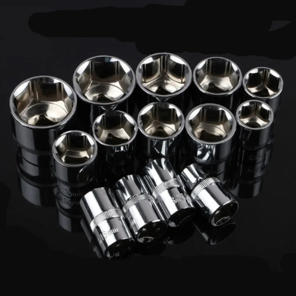 12-teiliges Steckschlüssel Schraubenschlüssel Set – Motorrad, Auto, Fahrrad Reparatur