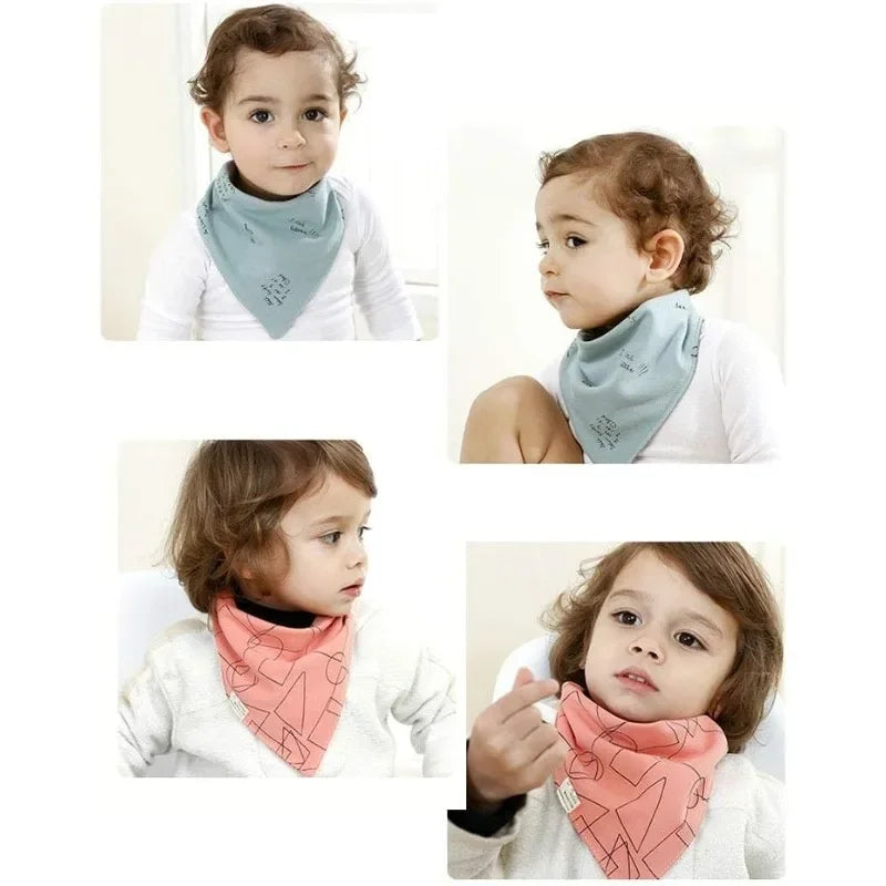 Saugstarke Baby-Lätzchen 5er Set, verstellbar, unisex für 1-3 Jahre