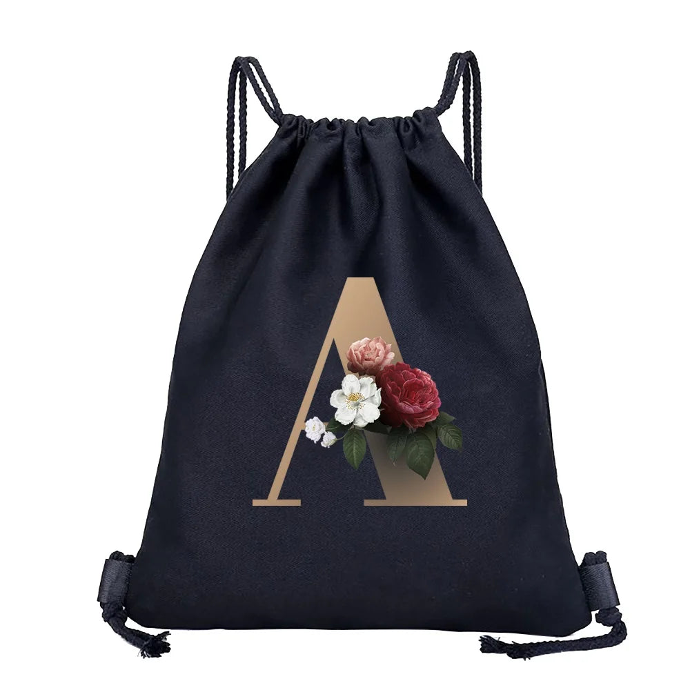 Leichter Kordelzug Rucksack aus Canvas 40x35 cm für Sport - Reisen