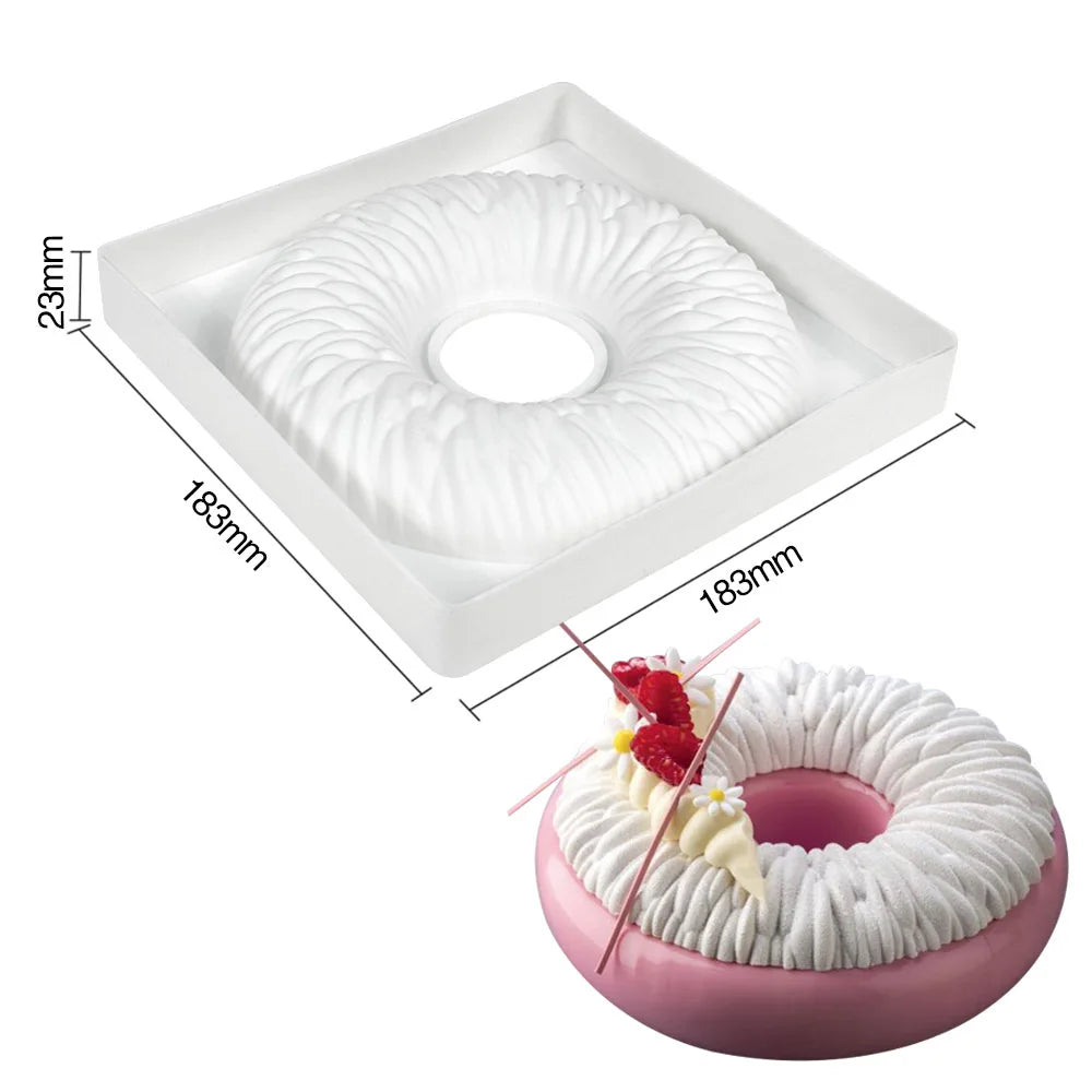 Runde Silikon Mousse Kuchenform für kreative Desserts