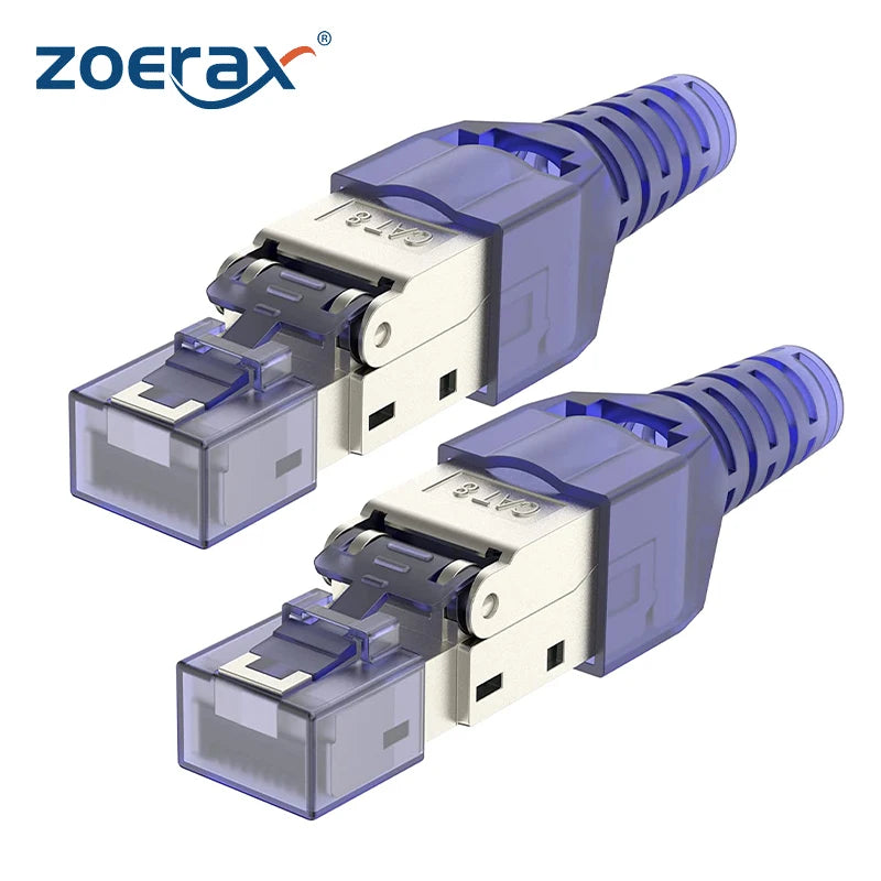 Werkzeugloser RJ45 CAT8 Cat7 Cat6A Stecker Wiederverwendbar Abgeschirmt