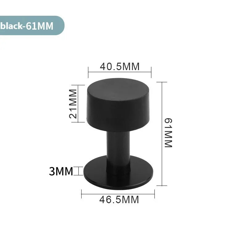 Nagelfreier Edelstahl Gummi Türstopper zur Boden- Wandmontage - Varianten