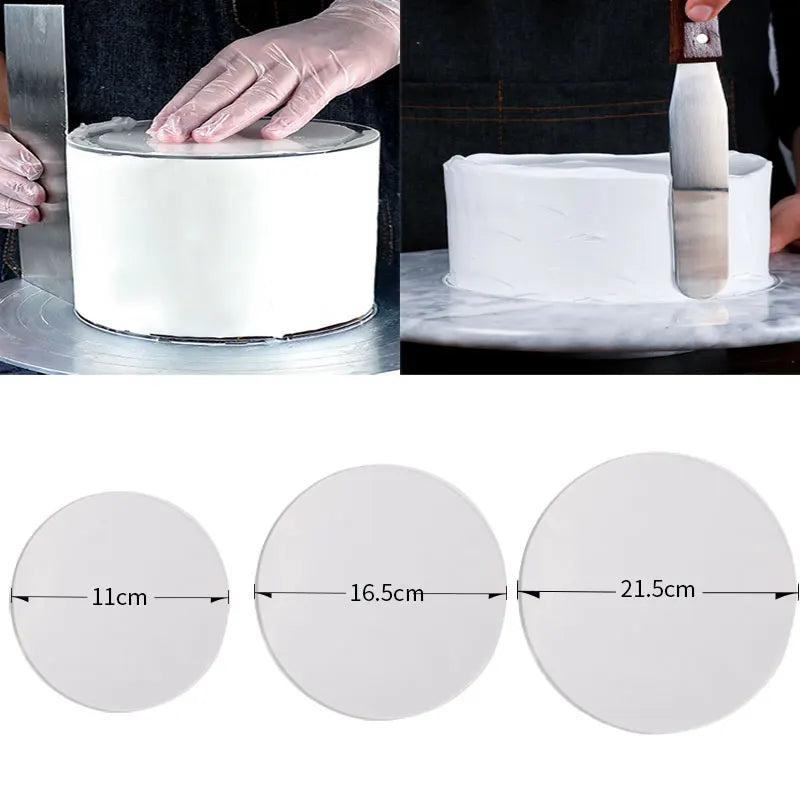 2er Set Runde Acryl Kuchen Discs Wiederverwendbare Kuchenplatten zum Dekorieren