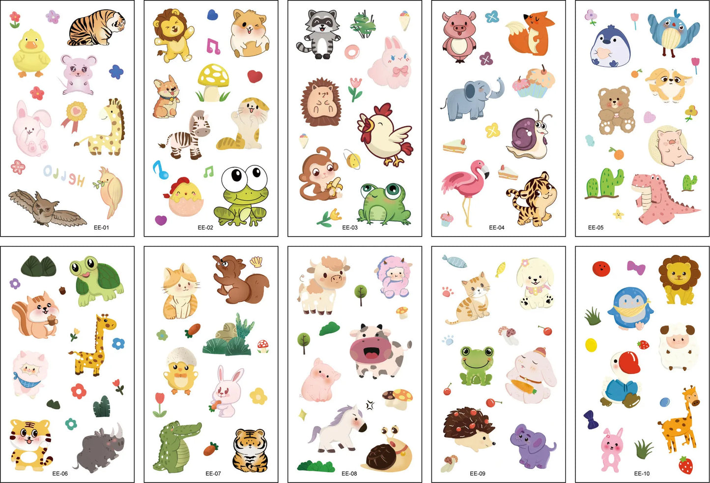 Temporäre Fußball Tattoos Set mit 10 wasserdichten Aufklebern