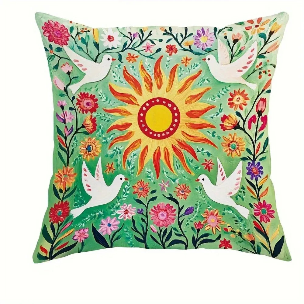 Dekorative Kissenbezüge mit Blumen Tiermustern für Sofa Schlafzimmer