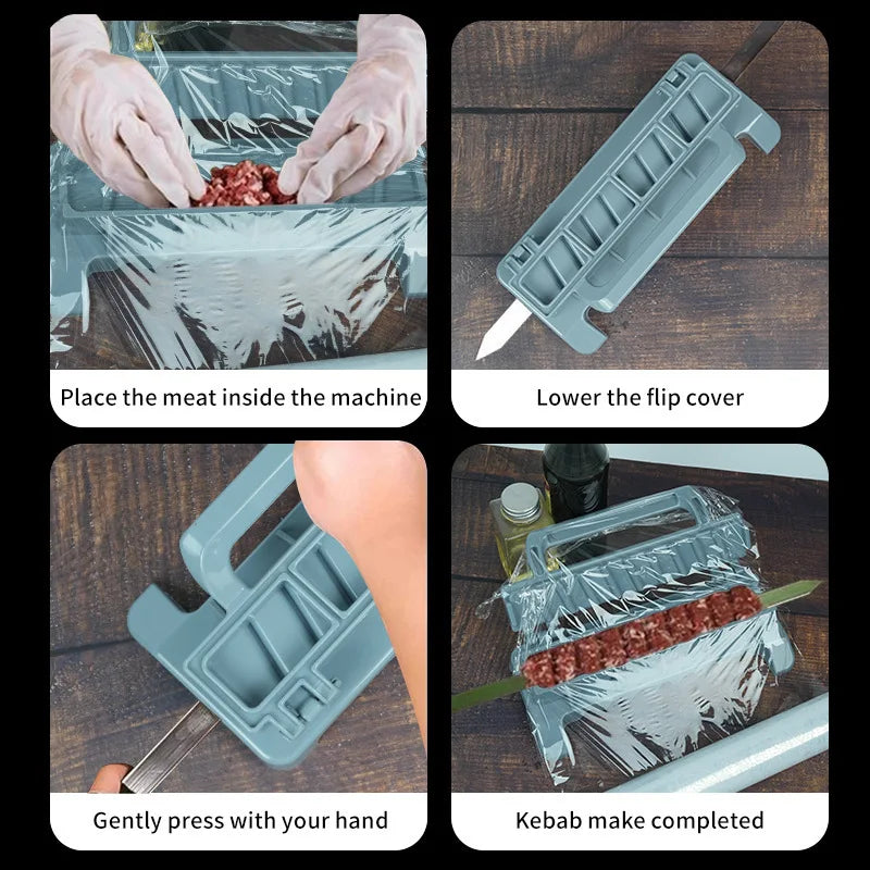 Robuste Edelstahl Kebab Spieße für perfektes Grillen im Außenbereich