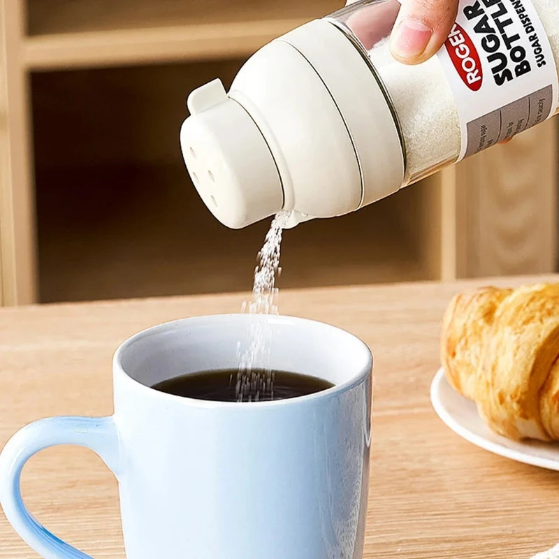 250 ml Multifunktions Gewürzstreuer Salz- und Zuckerspender Glas