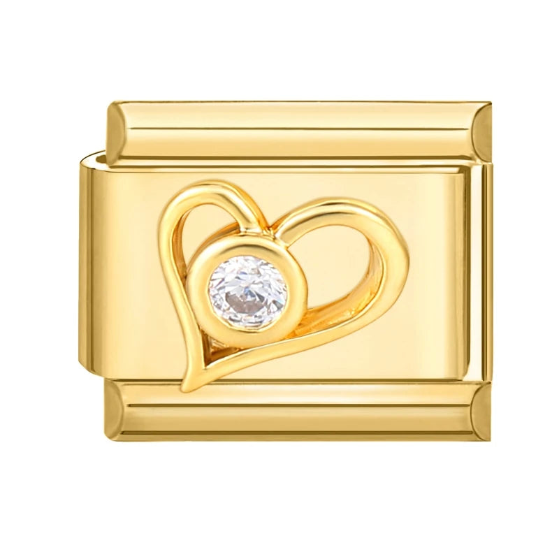 Elegantes Edelstahl Charm Armband mit Zirkon für Frauen