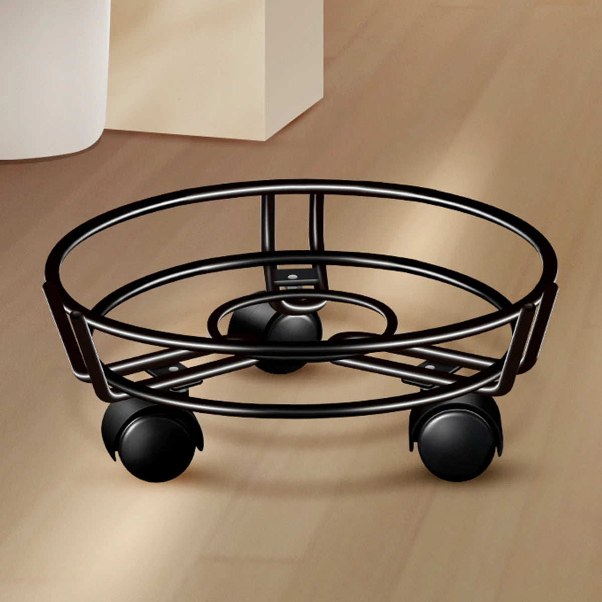 Runder eiserner Pflanzenständer mit beweglichem Display für Balkon und Garten