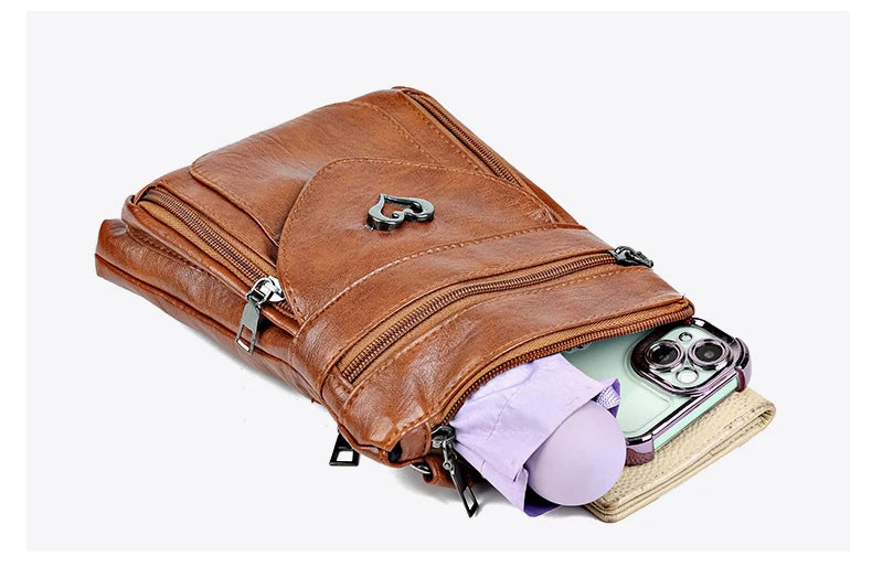 Kleine Umhangetasche Handytasche Minitasche für Damen aus Textil