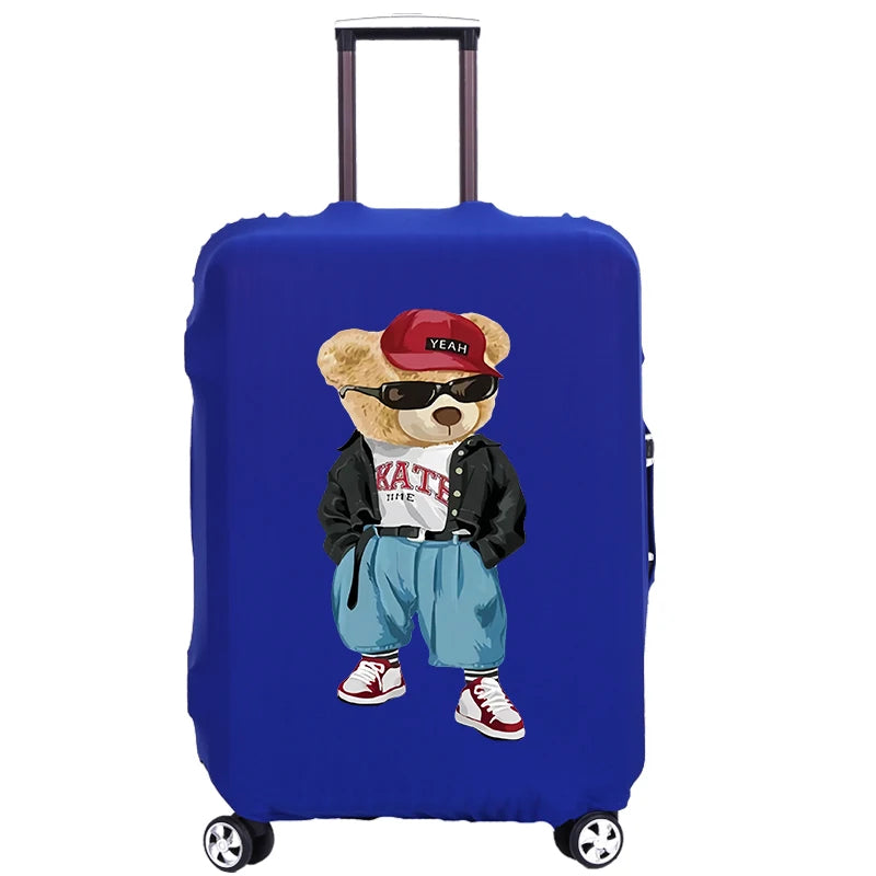 Elastische Koffer Schutzhülle mit Tierdruck für sicheres Reisen