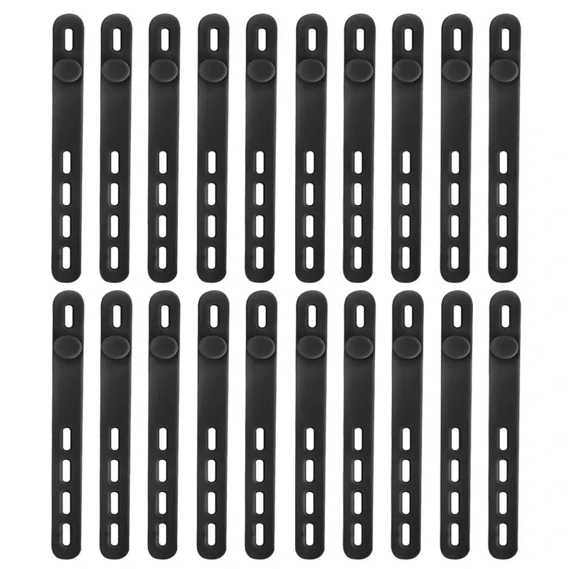 Verstellbare Silikon-Kabelbinder für flexibles Kabelmanagement am Schreibtisch