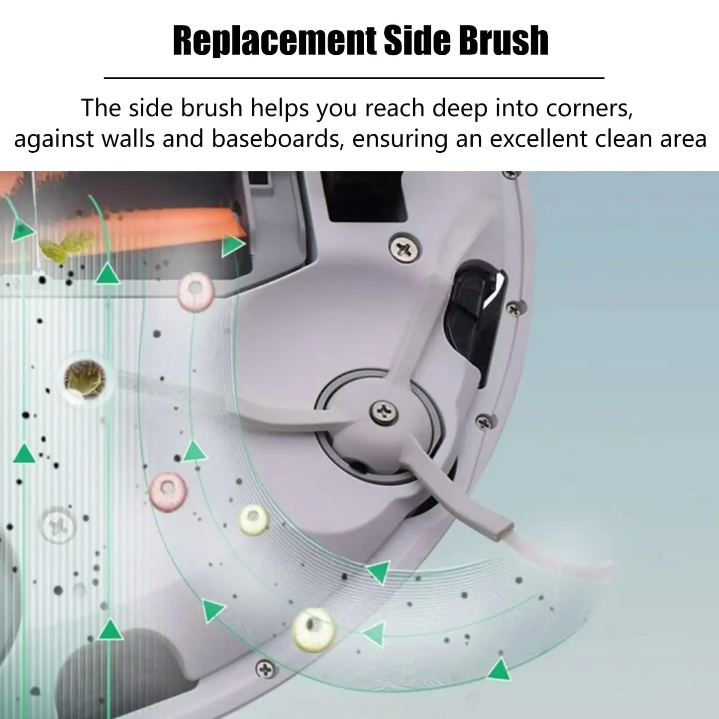 Seitenbuersten Ersatz fuer Roborock Modelle mit langlebigem Kunststoff