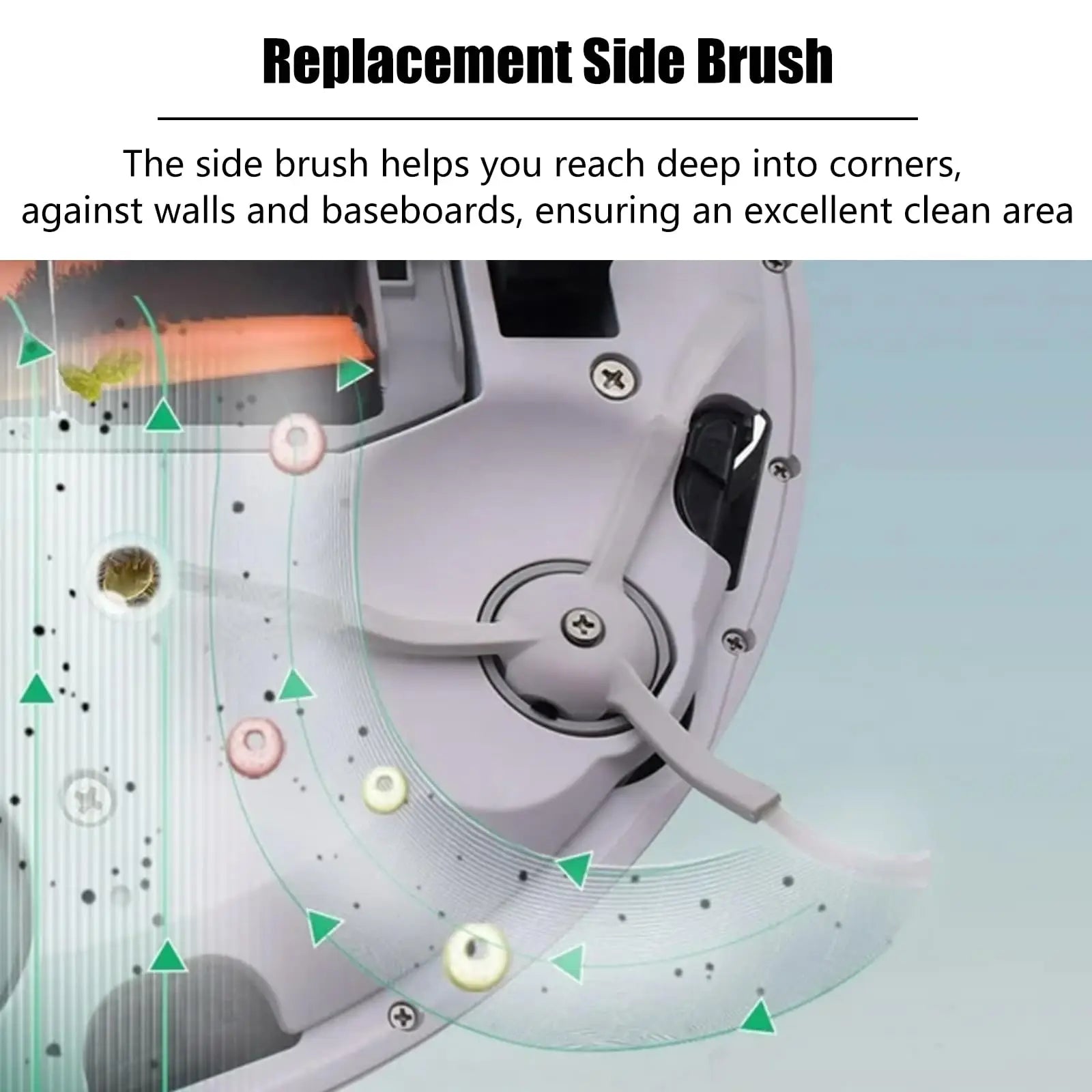 Seitenbuersten Ersatz fuer Roborock Modelle mit langlebigem Kunststoff