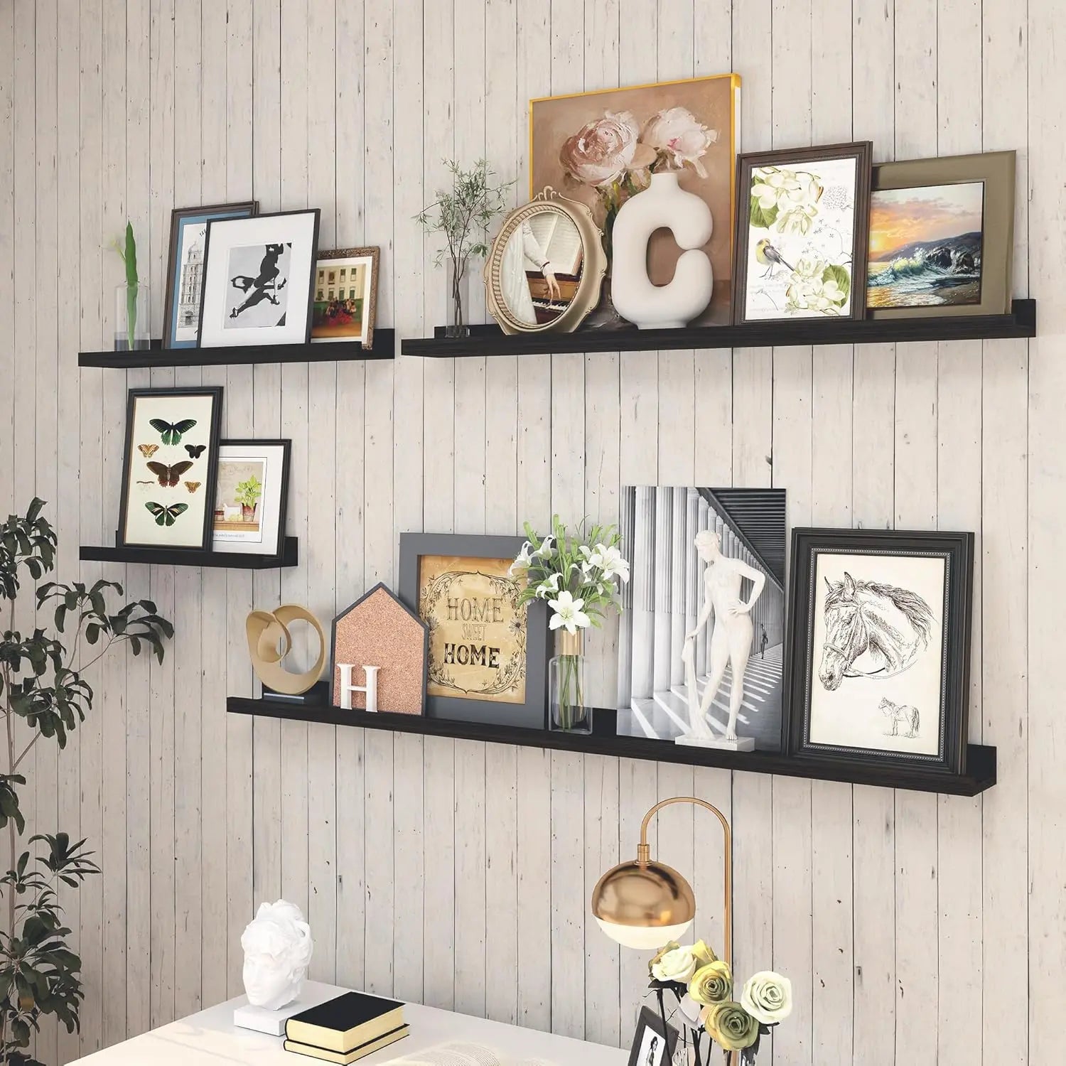 Platzsparendes Wandregal aus Aluminiumlegierung für Wohnzimmer und Bad