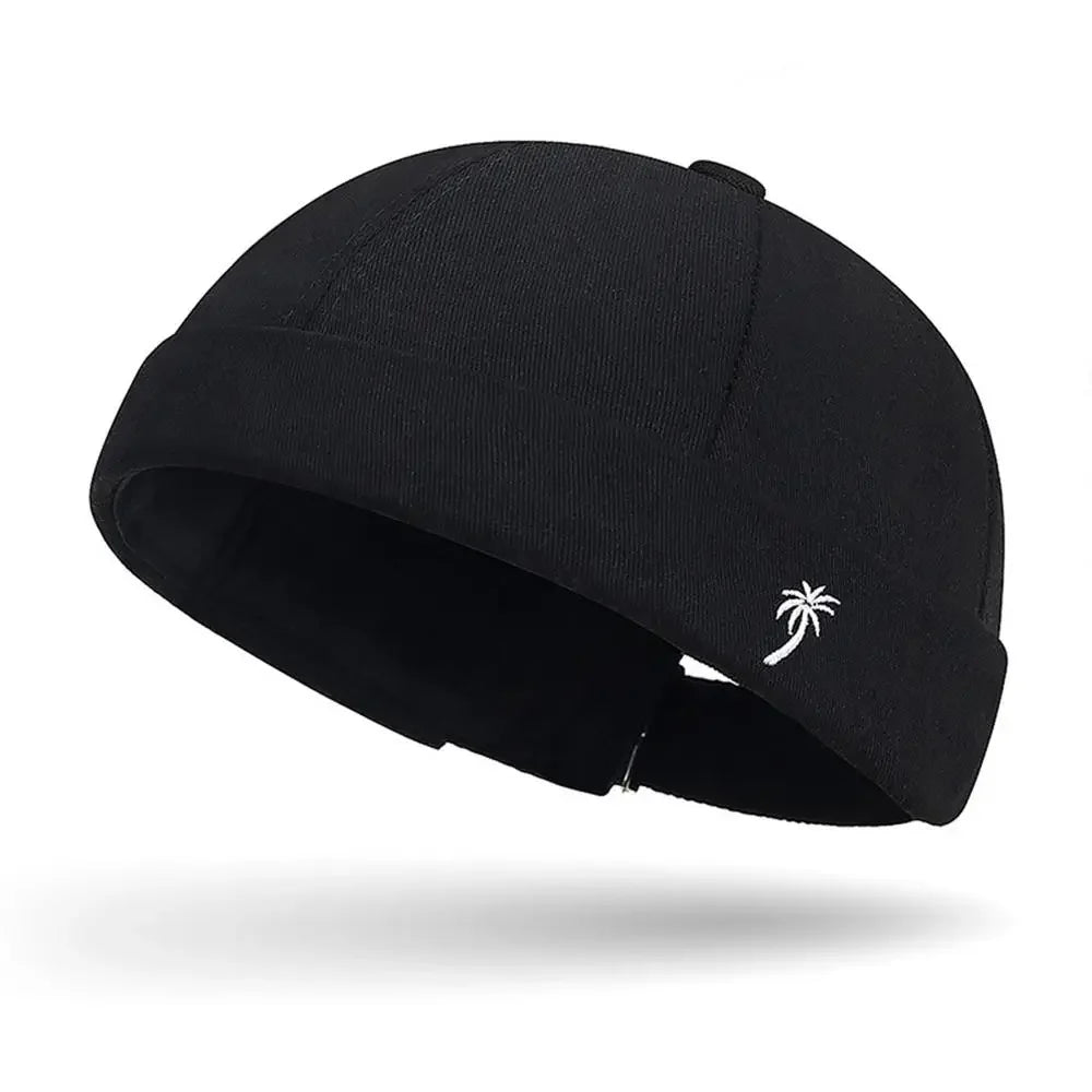Unisex Baumwoll Beanie Hut mit Kokospalmen Stickerei