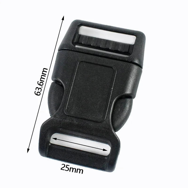 Kunststoff Release Schnallen 15-38mm Schwarz Weiß für Rucksack Halsband