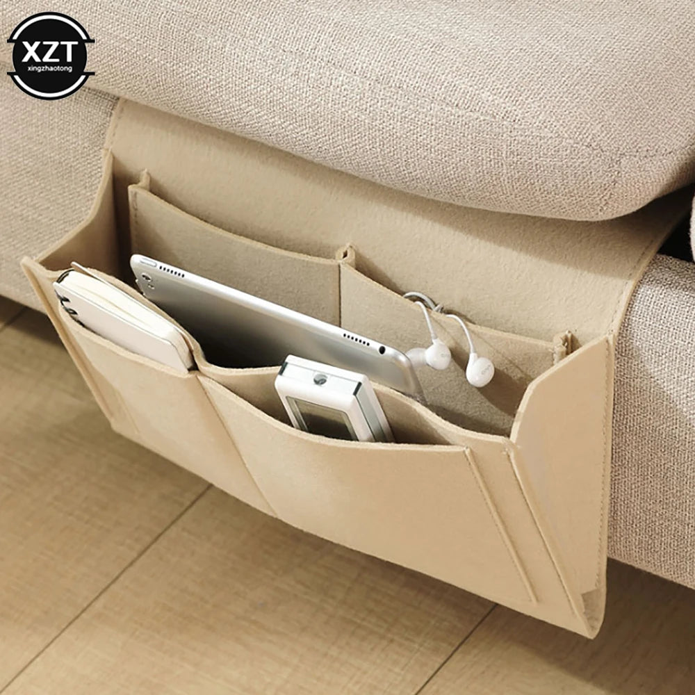 Filz Nachttisch Organizer für Bett Sofa mit vielseitigen Taschen Stauraum
