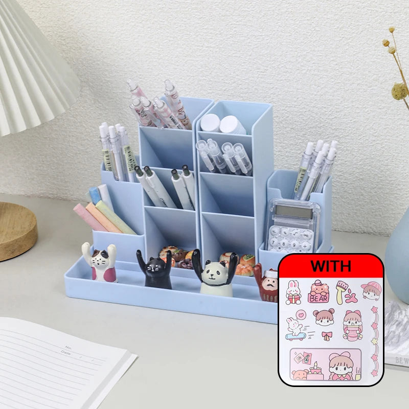 Stifthalter Kunststoff Quadratisch Schreibtisch Organizer Bleistifthalter