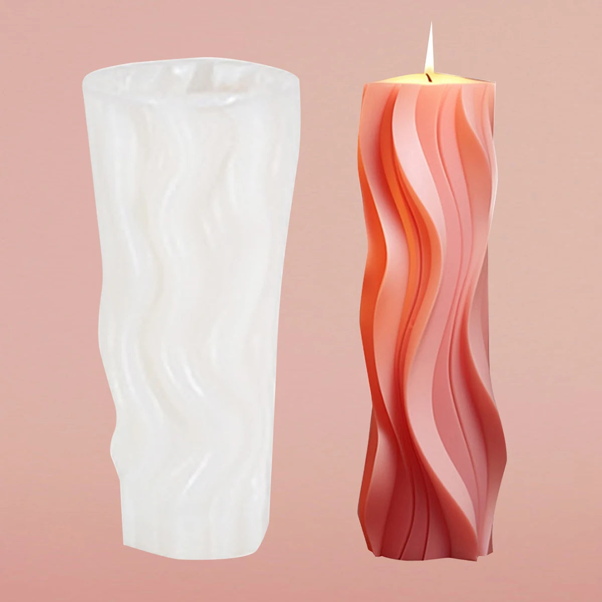 Wellenförmige Silikonform für DIY Duftkerzen und Ornamente