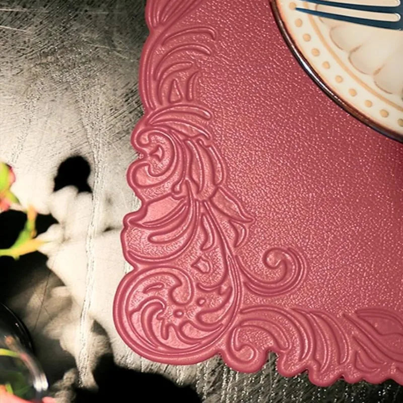 Elegante PU Kunstleder Tischsets für Innen und Außenbereiche