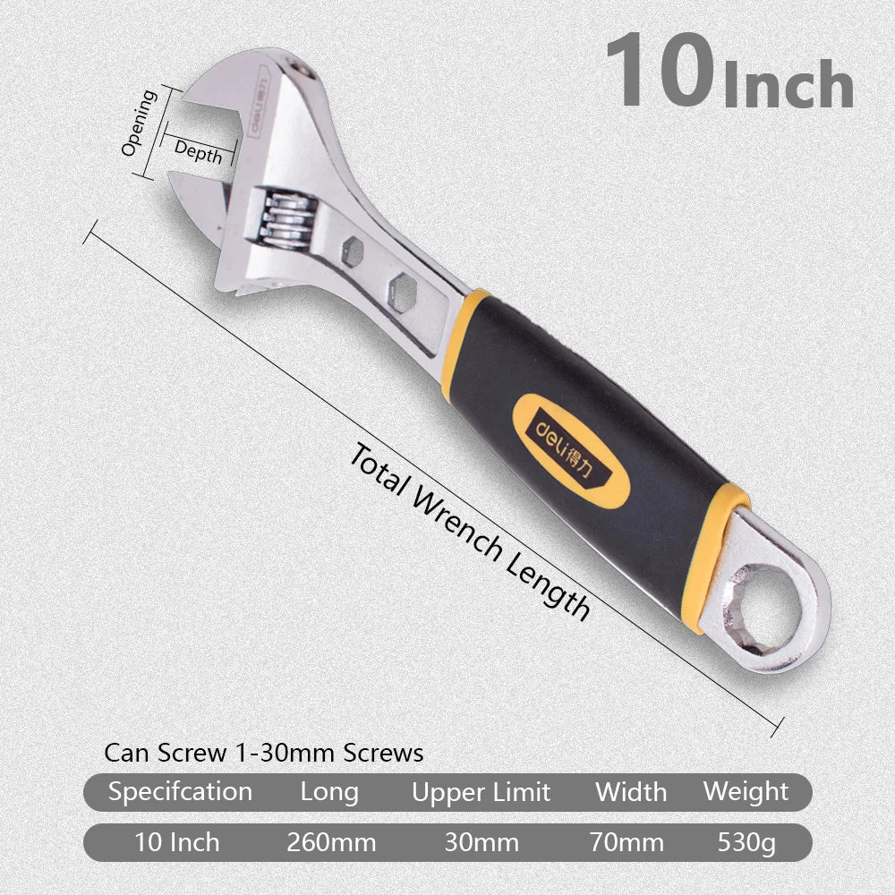 Deli Universalschlüssel Verstellbar rutschfest große Öffnung