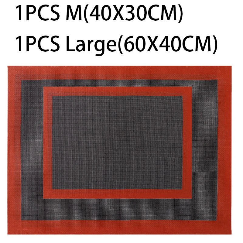 Perforierte antihaftbeschichtete Silikon Backmatte 40x30 cm