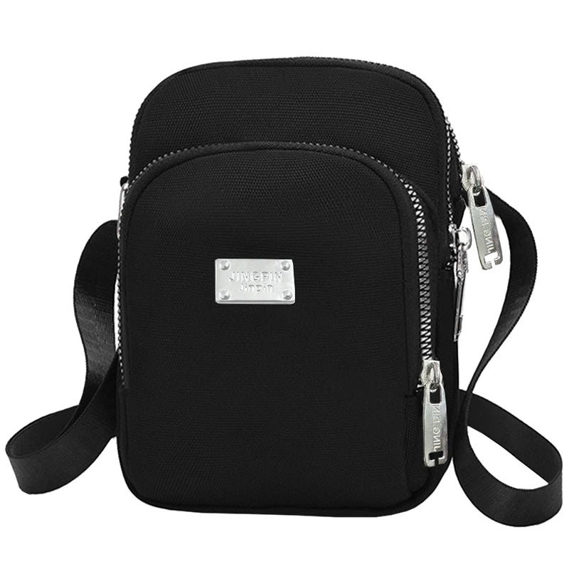 Mehrfarbige Mini Umhängetasche mit mehreren Fächern für Alltag