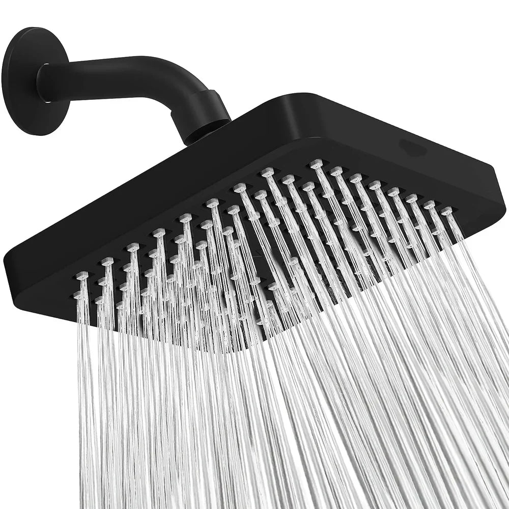 6 Zoll Hochdruck Regenduschkopf mit Arm Verstopfungshemmende Düsen