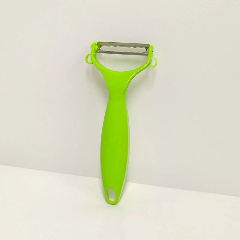 Grüner Mehrzweckschäler für Gemüse und Obst, Küchenhelfer im Haushalt