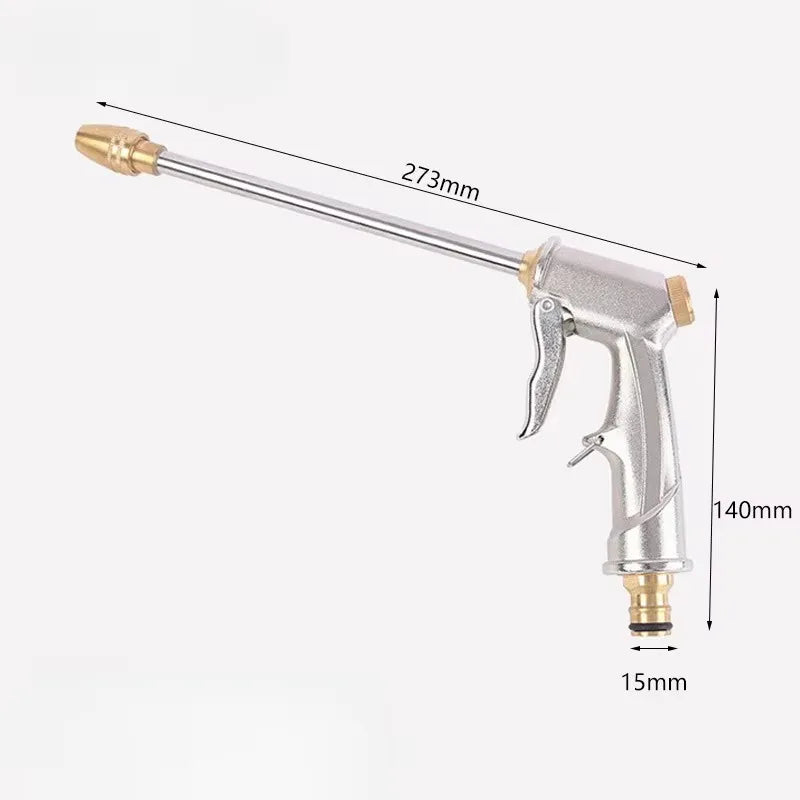 Korrosionsfreie Metall-Wasserpistole mit Verlängerter Düse – Hochdruck für Garten - Auto