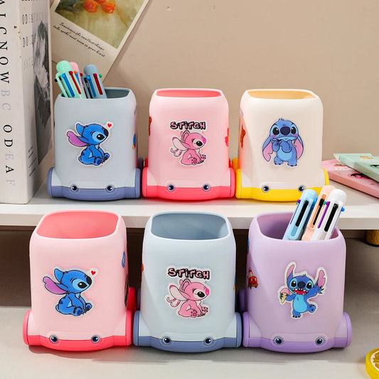 Niedlicher Kawaii Stifthalter mit vierfarbigen Stichen für Schule Büro