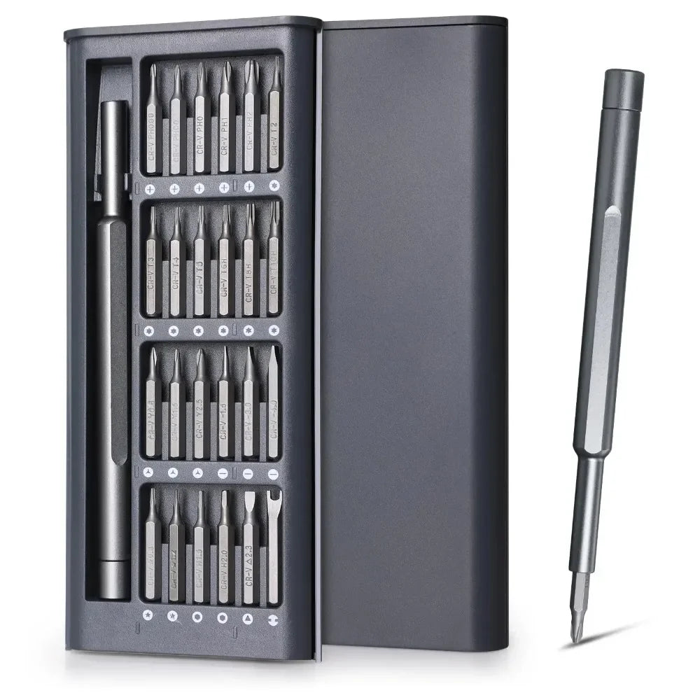 25 in 1 Präzisions Schraubendreher Set magnetisch mit vielseitigen Köpfen
