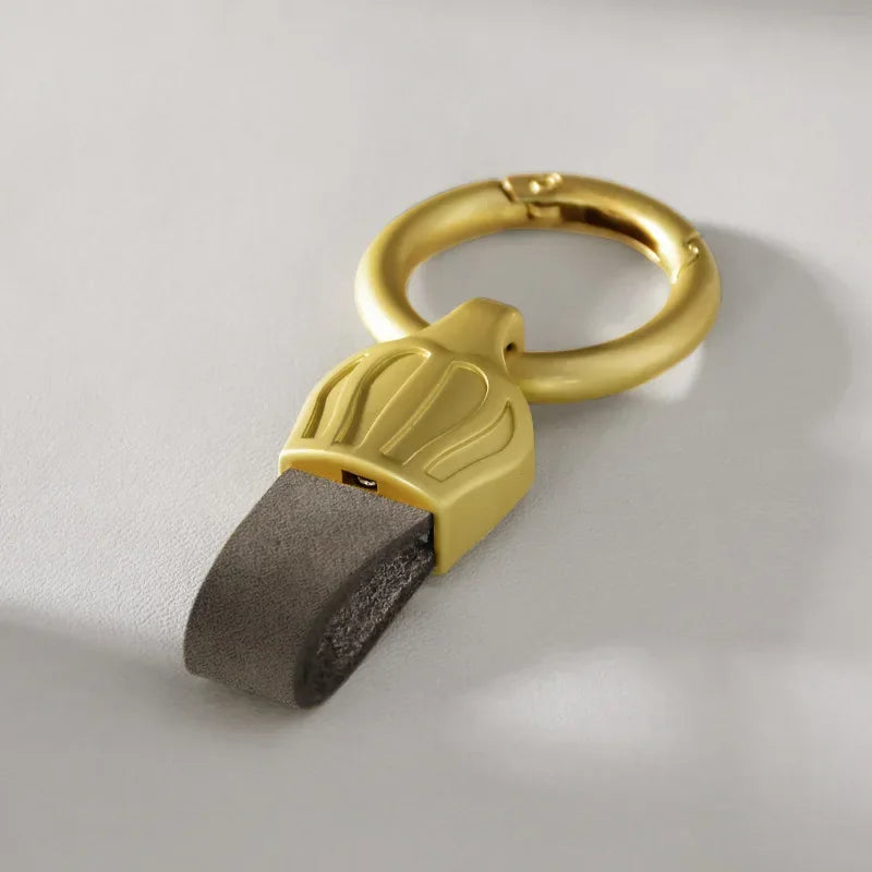 Leder Schlüsselbund Multicolor mit Metallring für Männer und Frauen