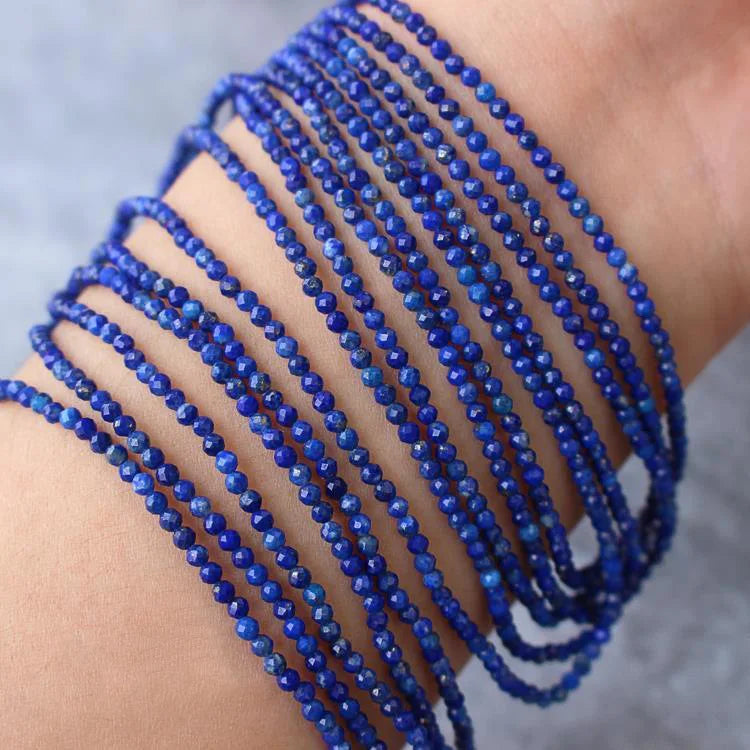 2 mm Naturstein Amethyst Tigerauge Lapislazuli Perlen für Schmuckherstellung-Yabubest - Home & More