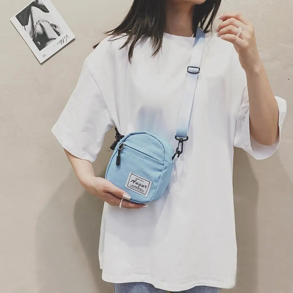Unisex Leinwand Mini Umhängetasche Freizeit Schultertasche Harajuku Look