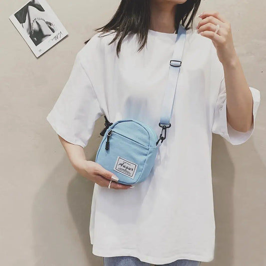 Unisex Leinwand Mini Umhängetasche Freizeit Schultertasche Harajuku Look