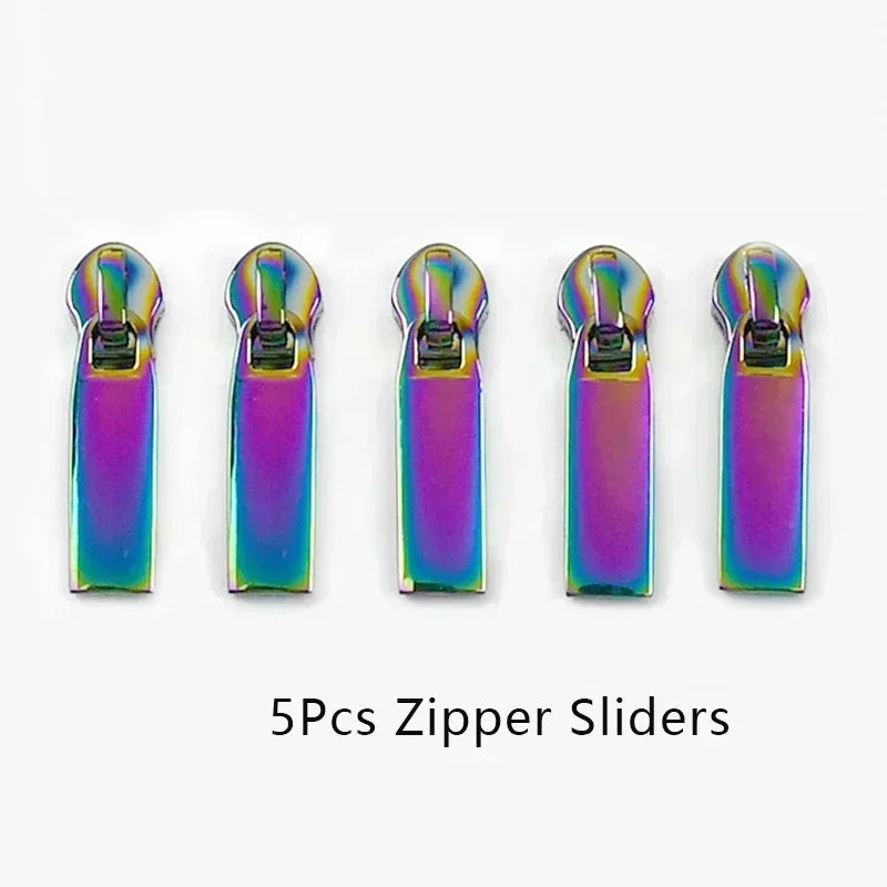 Nylon Reißverschlussband & Schieber Set 5m für Reparaturen Kleidung Taschen #5