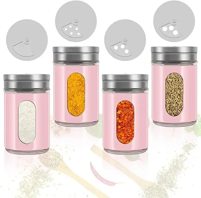 2-teiliges Edelstahl Gewürz Dispenser Set Pfeffer Salz Shaker kompakt