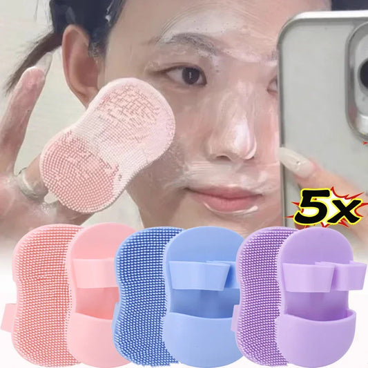 Silikon Gesichtsreinigungsbürste in 3 Farben manuelle Hautpflege Set